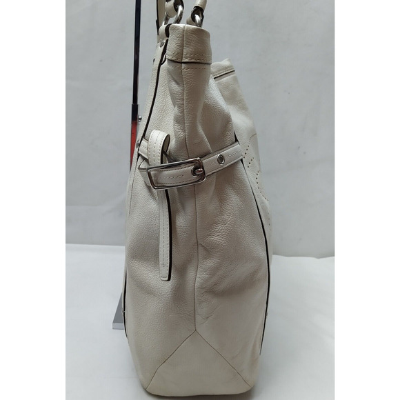 Coach Audrey White Leather Double Handle Large Tote Shoulder Bag - Picture 5 of 16
